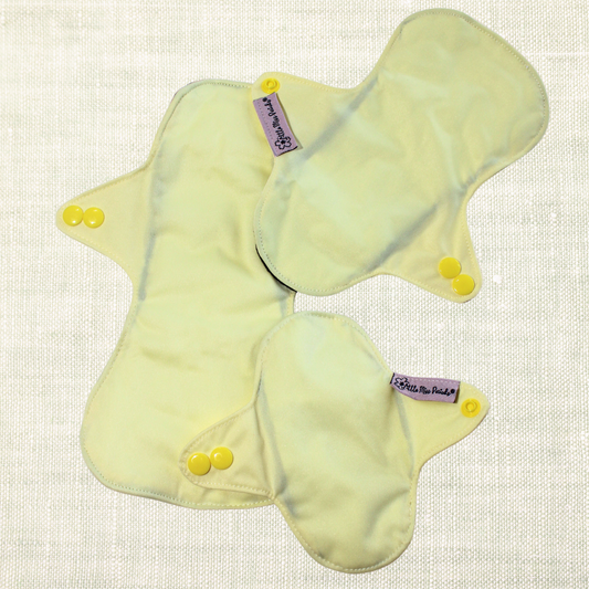 Pastel Yellow Re -usable pads