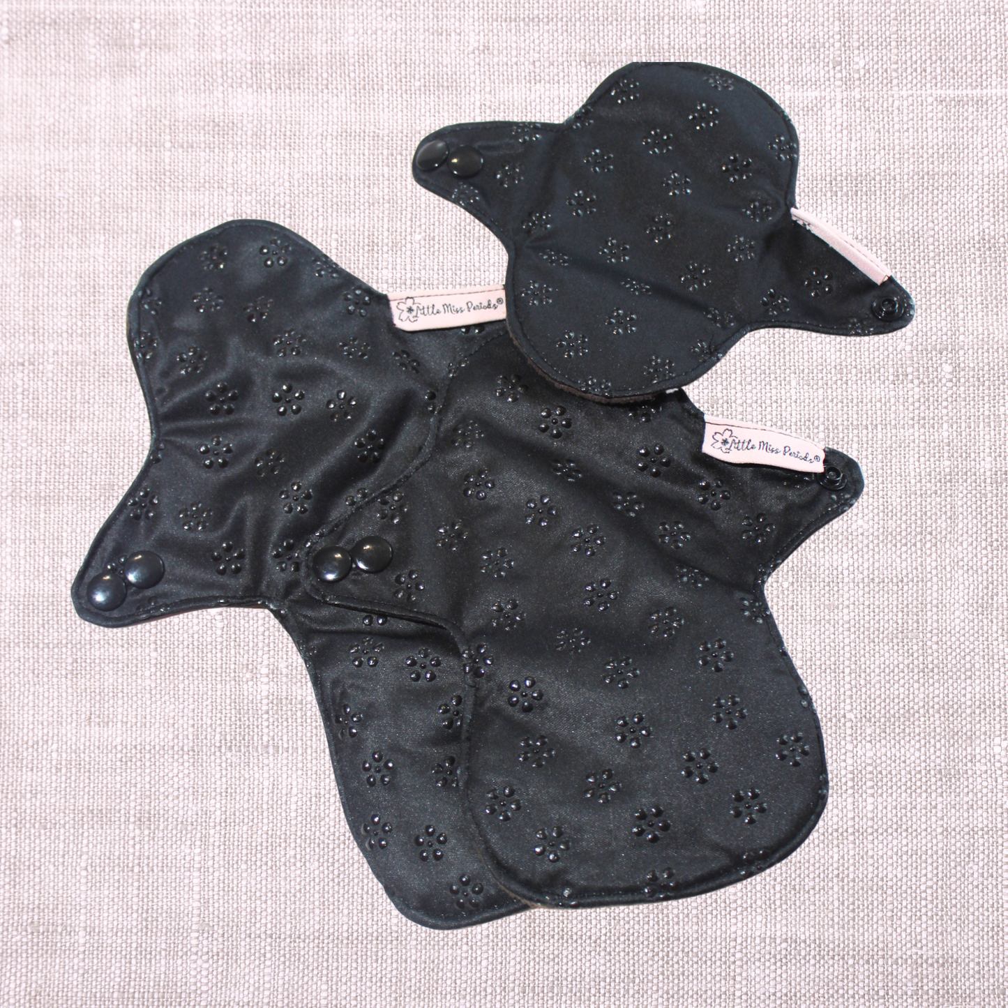 Silicone Lined Active Black Re -usable pads