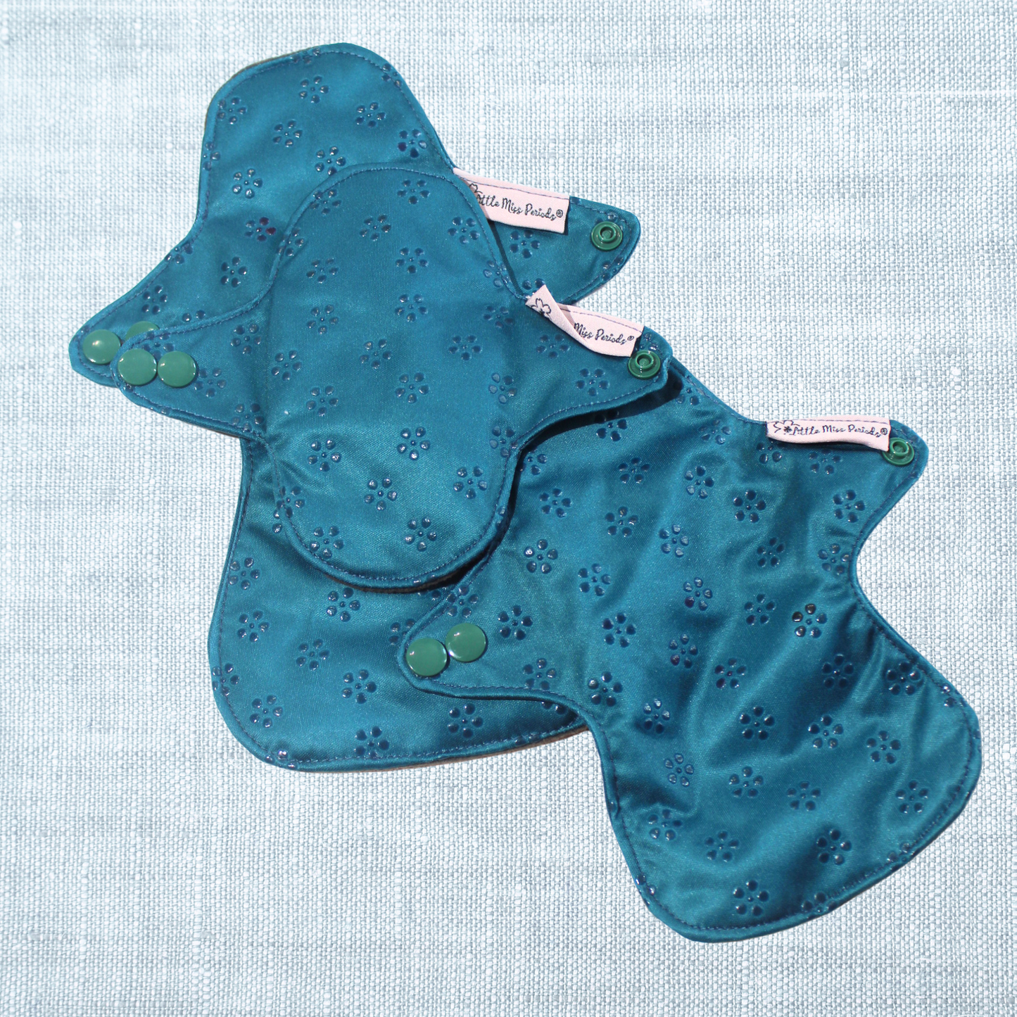Silicone Lined Active Teal Re -usable pads