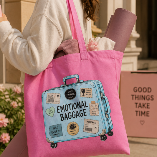 Pink Emotional Baggage Tote Bag