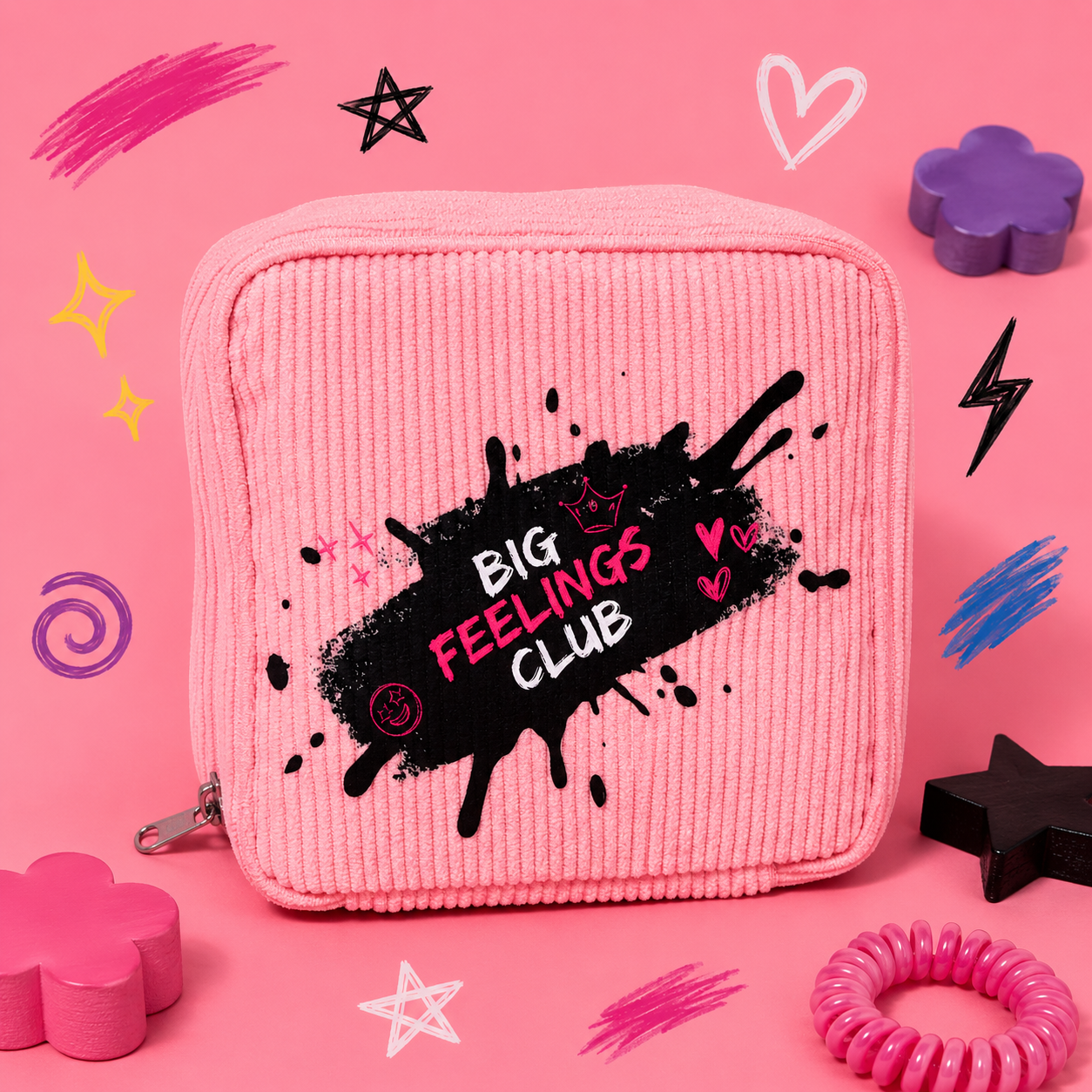 Big Feelings Pink Corduroy Period Pouch