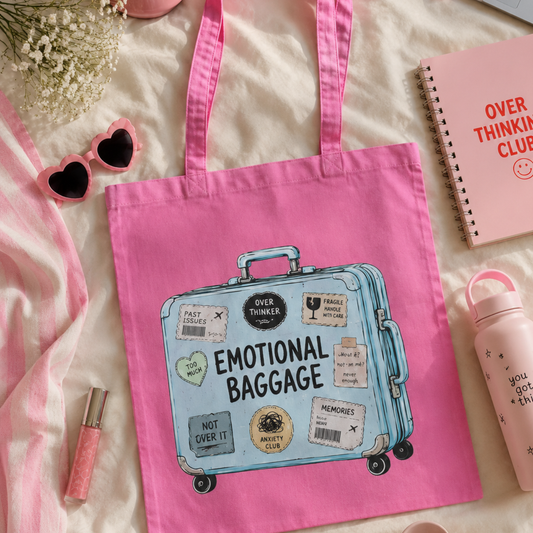 Pink Emotional Baggage Tote Bag