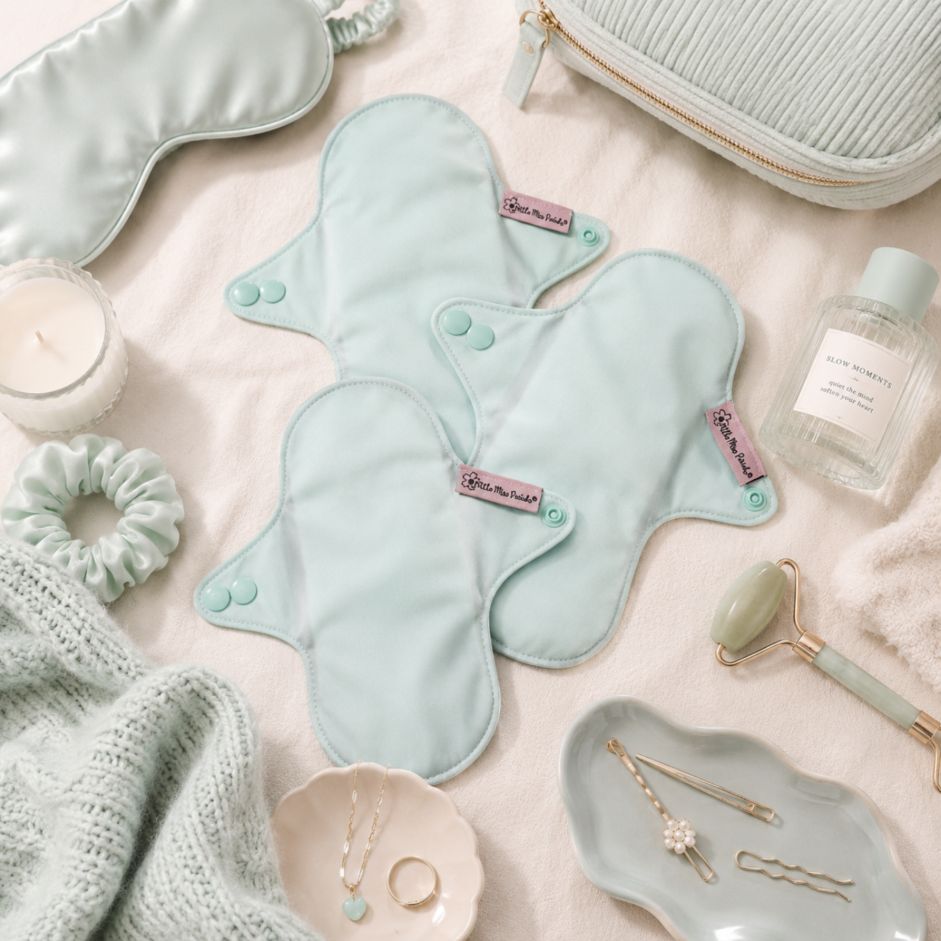 Pastel Blue Re -usable pads
