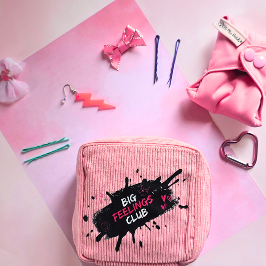 Big Feelings Pink Corduroy Period Pouch