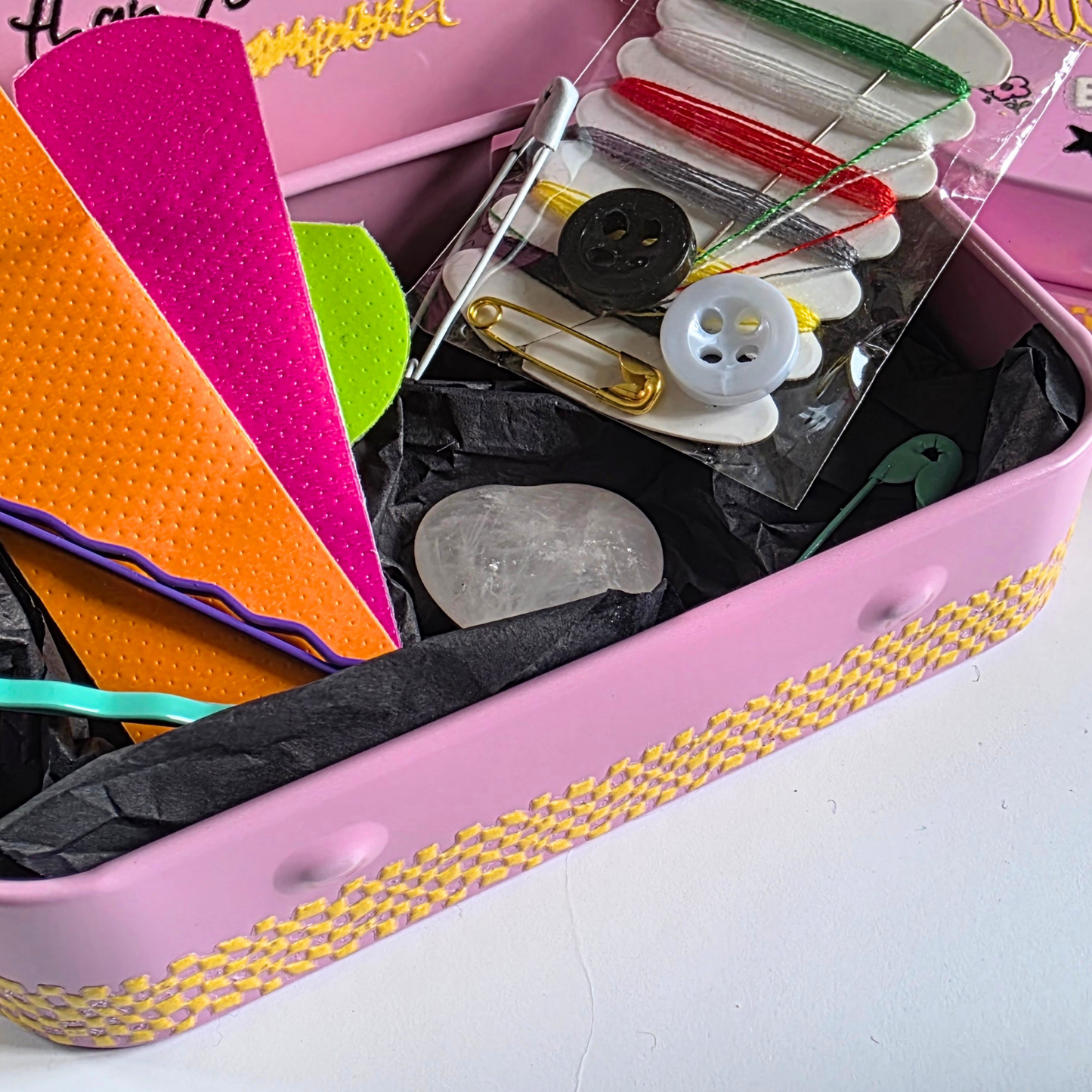 The Overthinking Supplies Pink Tin